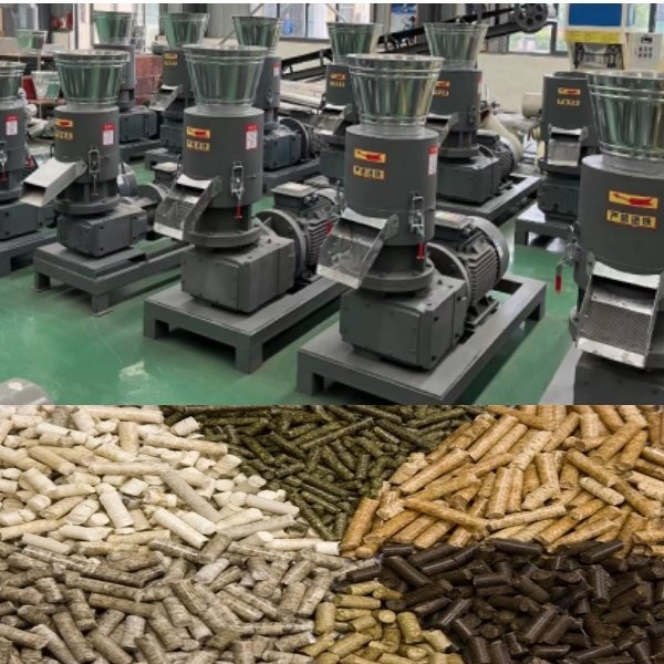 200-500kg pro Stunden-Sägemehl-Holz-Kugel-Maschinen-bewegliche Rollen-hölzerne Kugel-Mühlmaschine für industriellen Gebrauch