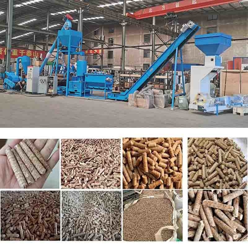 hölzerne Fertigungsstraße-Biomasse-Kugel der Kugel-600-800kg/H, die Maschinen-Ebenen-Würfel macht