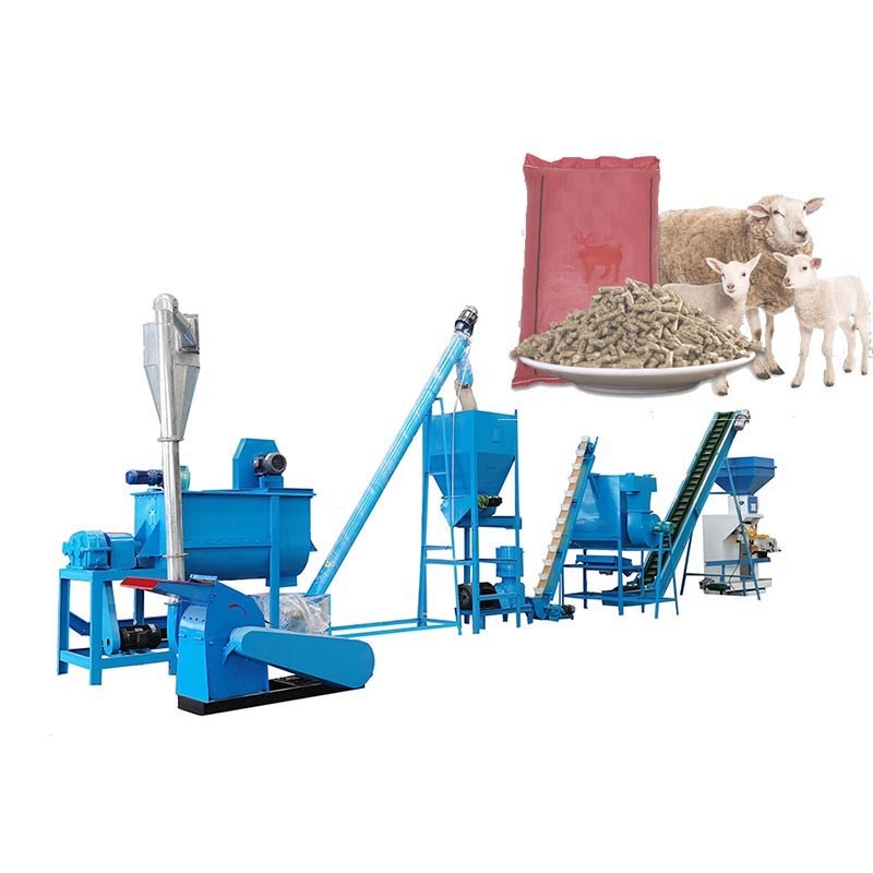Schaf-Vieh-Futtermühle-Maschinen-Hühnerfutter, das Maschine für Geflügel 1-2Ton/H herstellt