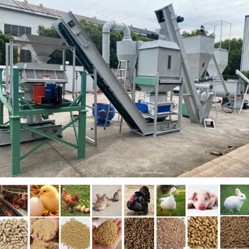 Kugel-Fertigungsstraße-Vieh-Hühnerfutter-Kuh-Kugel-Maschine des Tierfutter-2TPH
