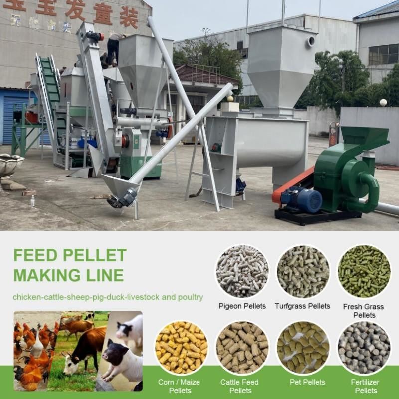 Tierfutter Produktionslinie Anpassbare Produktion von Tierfutterpellets Logo Zhongdebao