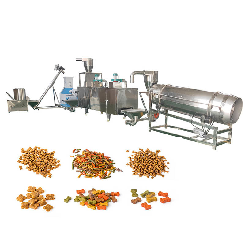 Zufuhr-Kugel-Maschinen-Hundefutter-Fertigungsstraße-Edelstahl des Haustier-100-500Kg/H