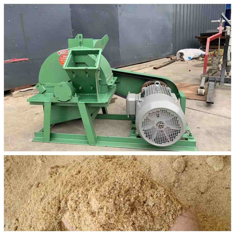 Klotz-hölzerne Sägemehl-Maschine Ginder Shedder 500kg/H 11kw kleine Zerkleinerungsmaschine für hölzernes Sägemehl