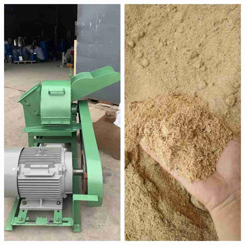 Klotz-hölzerne Sägemehl-Maschine Ginder Shedder 500kg/H 11kw kleine Zerkleinerungsmaschine für hölzernes Sägemehl