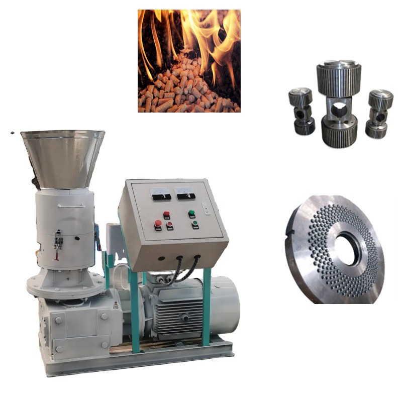 4-12mm hölzerne Schmierungs-Zufuhr-Kugel-Mühle der Kugel-Presse-Maschinen-0.8-4ton/H automatische