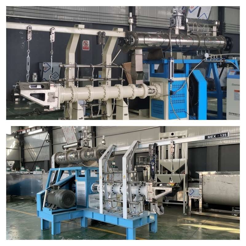 Kohlenstoffstahl-trockene Art Fisch-Zufuhr-Extruder-einzelne Schrauben-Hundefutter-Extruder-Maschinen
