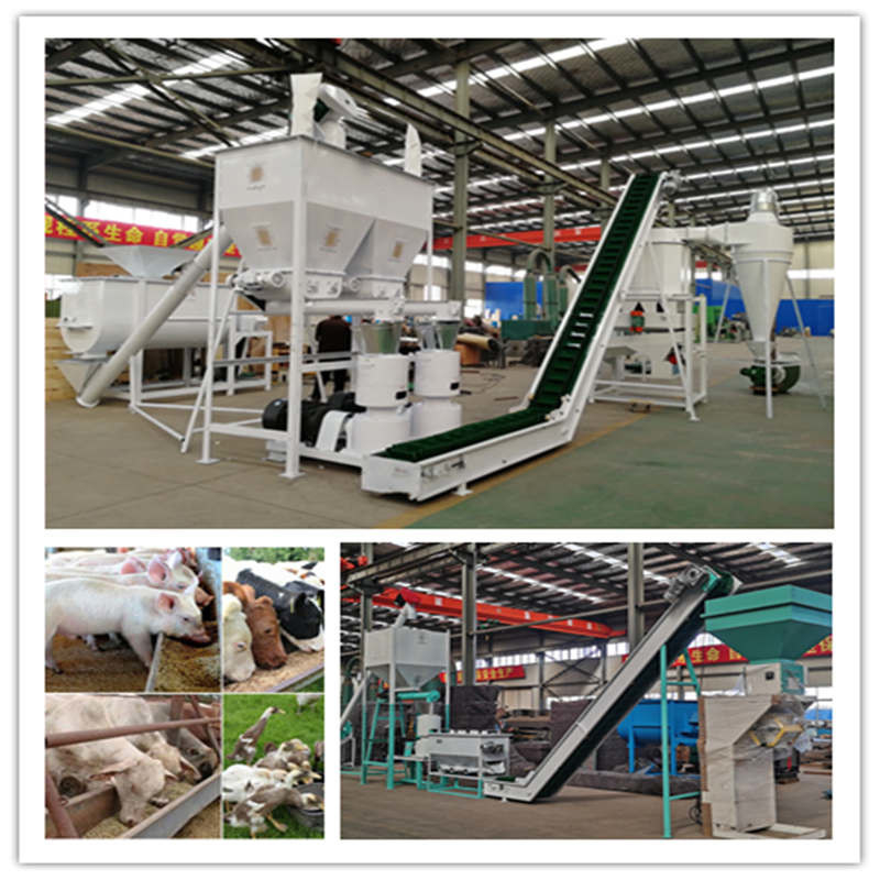 0.5-30 Tonnen/h Tierfutterpellets Produktionslinie mit Ring Die Pellet Mill