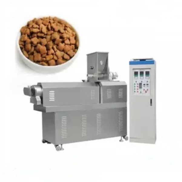 Weißblaue Edelstahl-Material Schraubfutter-Extruder Hundefutter Katzenfutter-Extruder-Produktionslinie