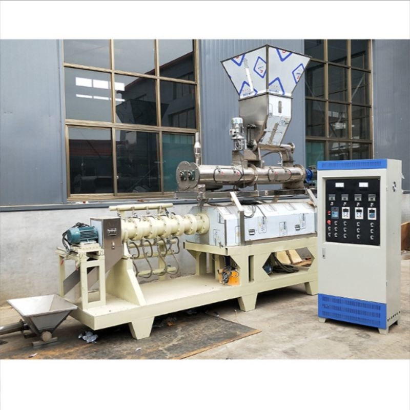 Weißblaue Edelstahl-Material Schraubfutter-Extruder Hundefutter Katzenfutter-Extruder-Produktionslinie