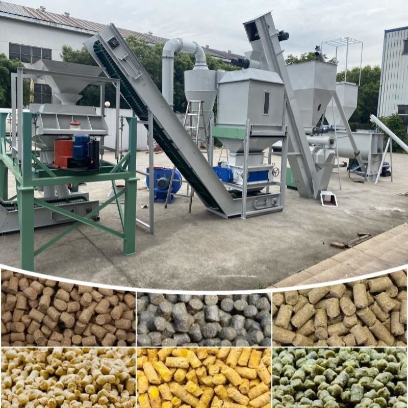 0.5-30 Tonnen/h Tierfutterpellets Produktionslinie mit Ring Die Pellet Mill