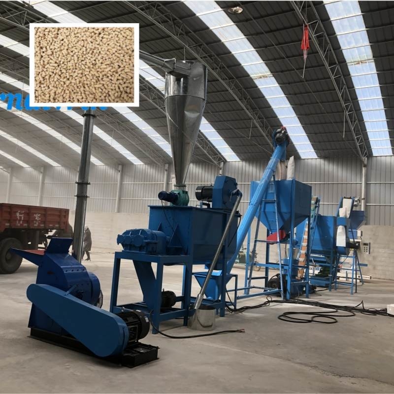 Flat Die 1-2 t/h Geflügelfutterpellets Produktionslinie Pelletizer
