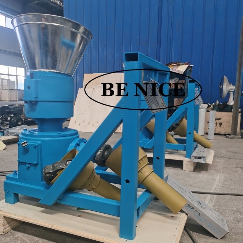 PTO-Pellettmühle mit hoher Kapazität mit 2 Walzen und 4mm-Die für 80-1000kg/h Produktion