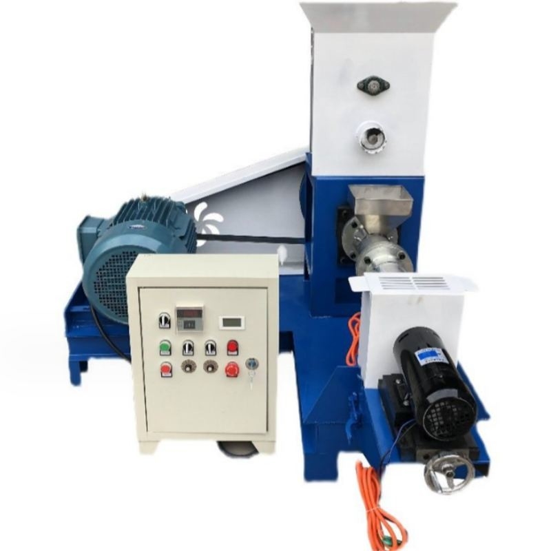 Kohlenstoffstahl Fischfutter Extruder Garnelen Vogelfutter Pellet Maschine Hundefuttermaschine Schraubfutter Extruder benutzerdefinierte Farbe