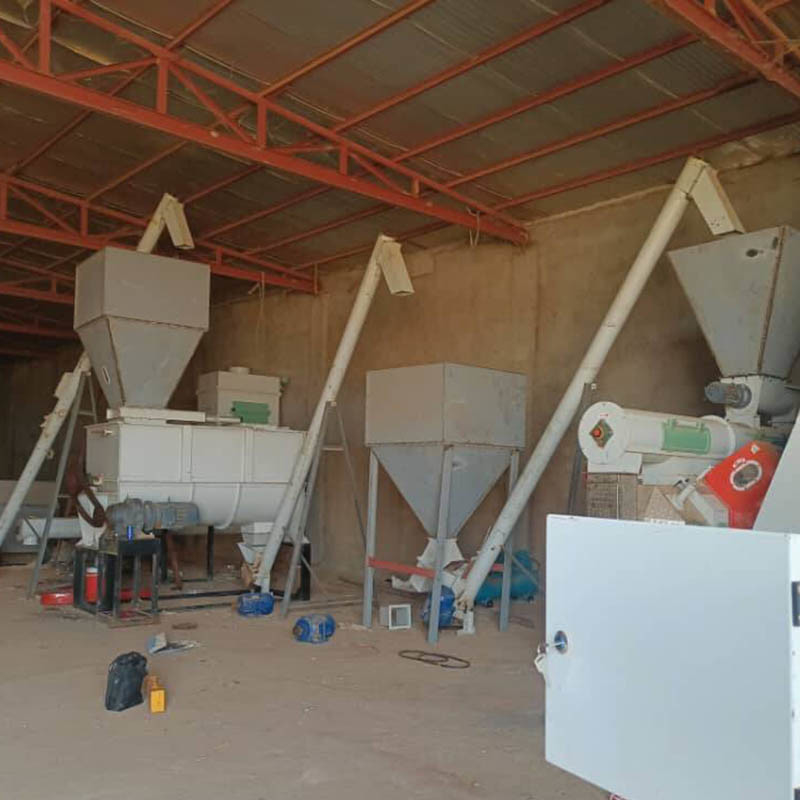1-5 Tonnen pro Stunde Kapazität Rinder Schweine Hühner Tierfutter Pellet Produktionslinie für große Futter Pellet produzieren Anlage
