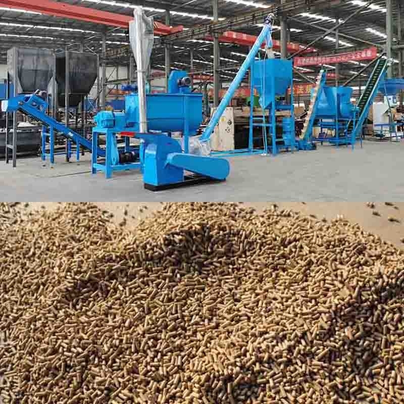 Hühnerfutter-Pellet-Mühle Tierfutter-Pellet-Produktionslinie Geflügelviehfutterfutter-Pellet-Anlage mit 2mm 4mm 6mm 8mm