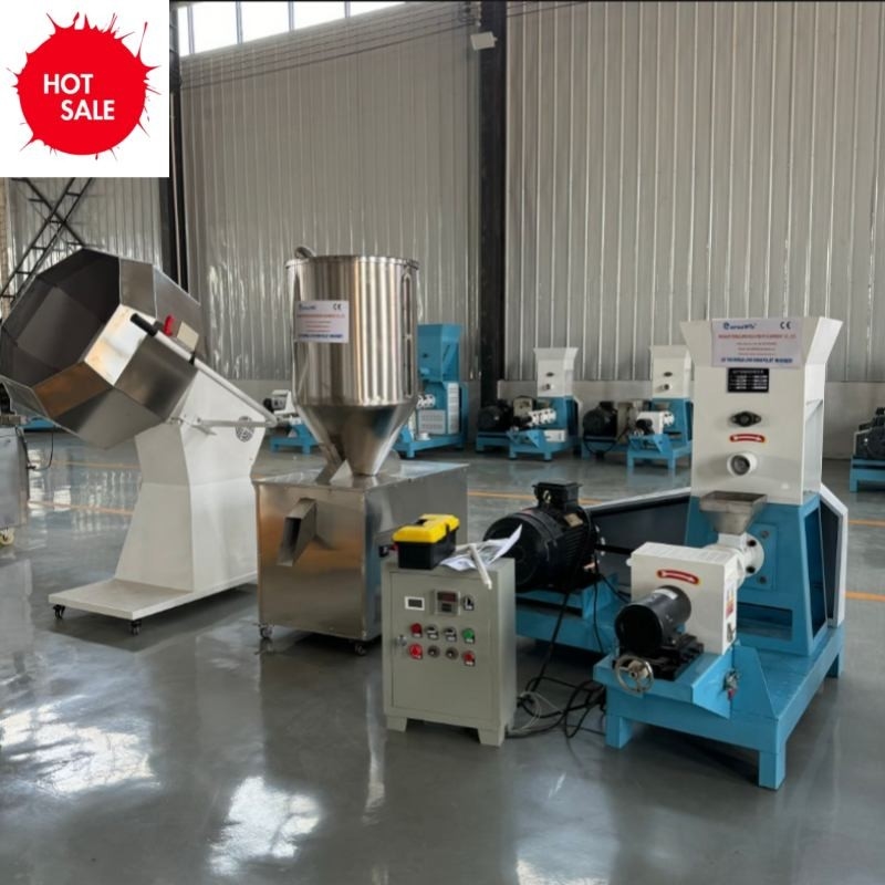 Fischzuchtfutter Rohstoffe Trockenfutter Extruder für Fischfutter Pet Pellets 200 kg/h 0,4kw