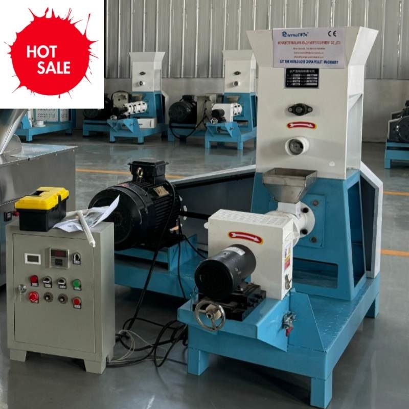 18.5kw Trockentyp Fischfutter Extruder für 200 kg/h Kapazität und 0,4kw Schneidleistung