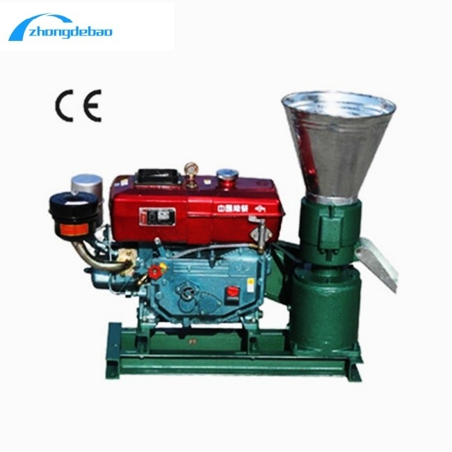 Neue Konstruktion 10 PS Diesel-Futterpellettmaschine 90 kg/h Tierfuttermühle
