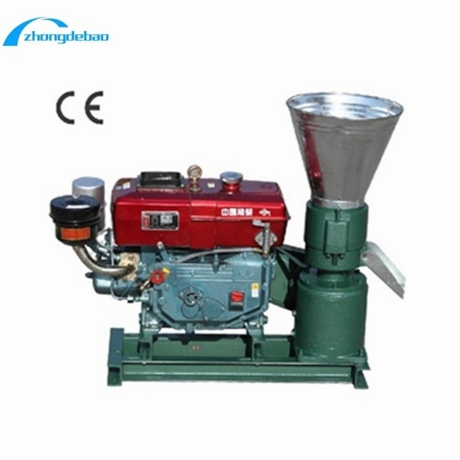 Dieselmotor-Leistung Typ 10HP Futtermittelpellets Verarbeitungsmaschine 90-120kg/h Leistung Futtermittelpellets Herstellungsmaschine