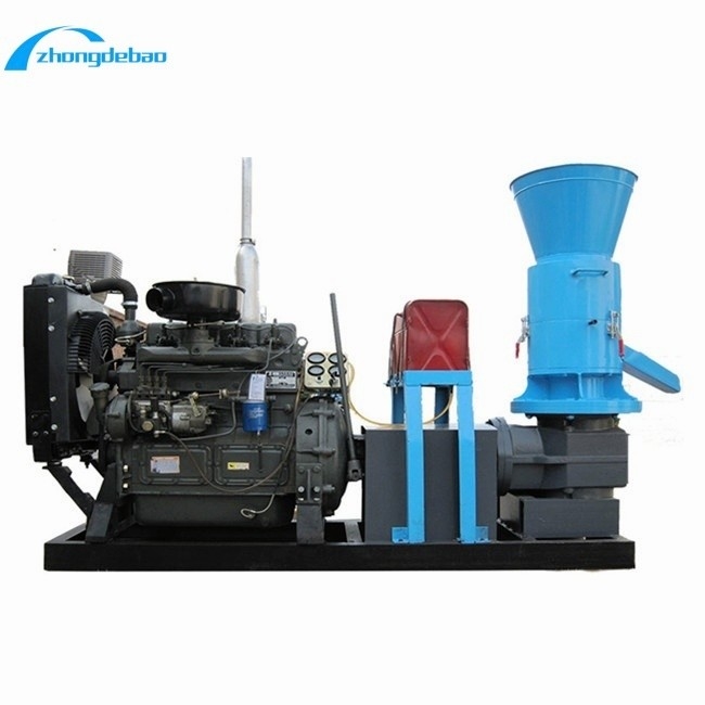 Dieselmotor-Leistung Typ 10HP Futtermittelpellets Verarbeitungsmaschine 90-120kg/h Leistung Futtermittelpellets Herstellungsmaschine