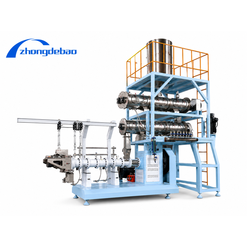 500kg/h Twin Screw Wet Extruder for Fish Feed Production Line