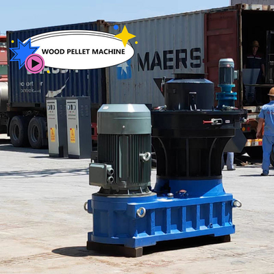 50-Hz-Ringdüsen-Holzpelletmaschine 3-Phasen-Vertikalpelletherstellungsmaschine 450-700 mm