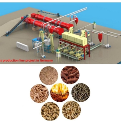 Handelsbiomasse-Kugel-Linie 1 - 5TPH Reis Straw Pellet Making Machine
