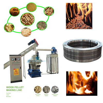 Robuste 380-Volt-Pelletmaschine für Sägemehl 10-20% Feuchtigkeitsgehalt