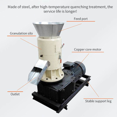 Anpassungsfähige 12 mm Holzpellet-Mühle Holzpellet-Maschine Biomasse Pellet-Mühle Linie