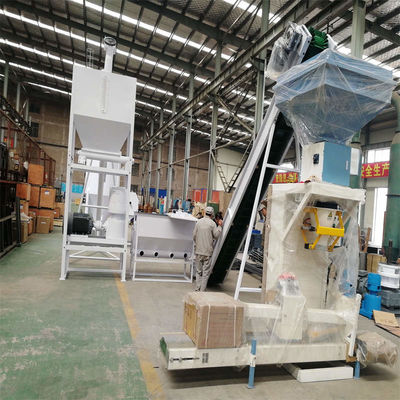 1000 kg/h Produktionslinie für Futterpellets, Zerkleinern, Mischen, Granulieren, Kühlen Verpackung 5in1