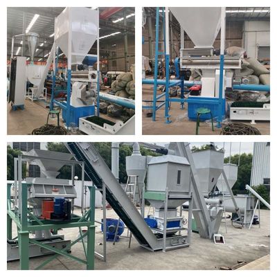 Automatische Beutelmaschine Tierfutterpellets Produktionslinie für Getreide 1-12 mm