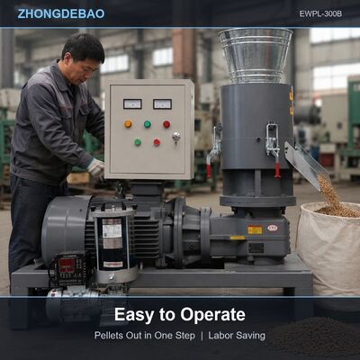 Kompakte Flat Die Holzpellet-Maschine Haushalts Sägepulver Pellet-Macher für DIY-Brennstoff mit Elektromotor und einfaches Design